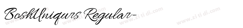 BoshUniqurs Regular字体转换 BoshUniqurs Regular字体转换